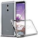 SmartPoint Bumper Transparent (Drop Protection) with Anti Dust Plugs Shockproof Slim Back Cover Case for LG Q Stylo 4