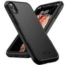NTG Shockproof Designed for iPhone XR Case [2 Layer Structure Protection] [Military Grade Anti-Drop] Lightweight Shockproof Protective Phone Case for iPhone XR 6.1 inch, Black