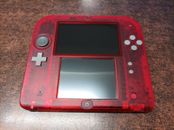 Consola Nintendo 2DS roja transparente