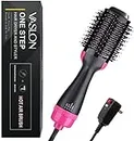 Professional Salon One-Step Hair Dryer & Hot Air Brush & Blower Brush with Negative Ions For Straight and Soft Curls 4 in 1 Hair Brush Dryer & Styler (110v 1000W)