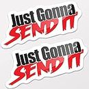 Just Gonna Send It Car Stickers, Funny Motorbike Stickers, Funny Car Stickers, Waterproof Snowmobile Sticker (2 pack)