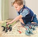 WOW Toys - Delivering Joys of Life|| Pack of 4 DIY Dinosaurs with Screwdriver, STEM Toy for Boys and Girls, Building Learning Educational Toys, Multicolour