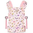 GAGAKU Baby Doll Carrier for Kids Stuffed Animal Carrier Reborn Baby Carrier with Adjustable Straps for American Girl Doll Bitty Baby Doll Accessories - Pink (Stars)