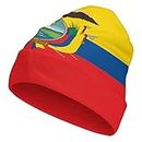Ecuador Flag Classic Beanie, Warm Ski Hat, Soft Acrylic Knitted Hat for Men and Women