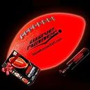Wave Runner LED Light-Up Football - Glow in The Dark Football Games- Size 10.35 in. with Pump and Batteries Included | Great for Adults, Teens, Football Fans & Players (Orange Solid)