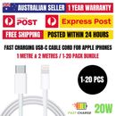1-20x Fast USB-C Type C Cable Charger Cord 1M/2M BUNDLE for iPhone 14 13 12 11 X