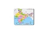 India Map Design|Corporate Mouse Pad|Anti-Slippery Mouse Pad |Without Wrist Support Mouse Pad for Laptop Desktop Computer PC Gaming Wireless Mouse|Mouse Pad for Office Girls Boys Kids Students|India Map Print| Rectangular Gaming Mouse Pad
