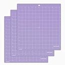 Stronggrip Cutting Mat 12x12 for Silhouette Cameo 3/2/1(12x12 Inch, 3 Mats), Reuseable Purple Cutting Mats for Crafts by Craft World