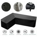 Patio Furniture Cover Black Outdoor L-Shaped Sectional Sofa Cover Waterproof US