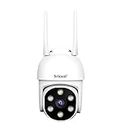 Sricam 1080P 2.4G WiFi Surveillance PTZ IP Camera, detección humanoide y Seguimiento de Movimiento, visión Nocturna, IP66 Resistente al Agua, 2Way Audio