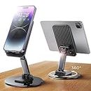 HOJI Premium Cell Phone Stand - Rotatable and Foldable Phone Holder with Height and Angle Adjustable Features - Ideal Table Mobile Phone Stand Holder - Multi Color