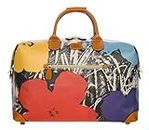 BRIC'S Andy Warhol Borsone Travel Bag M Cream Coloured Flowers, Cream Coloured Flowers, M