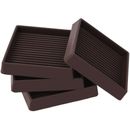 Square Furniture Coasters Rubber Chair Feet Stoppers Portable Furniture Pads