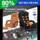 ALFORDSON Office Chair Gaming Executive Computer Footrest PU Leather Work Seat