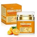 DERMAXGEN Vitamin C Moisturizing Cream - Glow Boosting Moisturizer & Skin Repairing Cream, Reduce Sun Spots & Anti-Aging Facial Cream with Organic Ingredients for All Skin Types - 1.7 FL OZ.