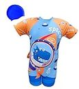 TEMPEST Boys Swimming Costume | Space Swim Suit | Swimwear | Swimming Dress | One-Piece Swimwear | Boys Bathing Suit Swimwear Half Sleeve 1 Piece Swimming Costume for Boys (Multicolor, 7-8 Years)
