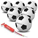 GoSports BALLS-SB-RUBBER-5-6 Rubber Soccer Ball 6 Pack – Includes Bonus Premium Ball Pump & Mesh Carry Bag