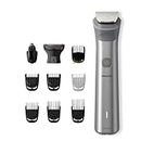 Philips New All in One Trimmer 13-in-1 Rechargeable Cordless Grooming Kit for Face, Head and Body for Men (120mins Runtime, Beard Sense Technology, Silver) | MG5930/65