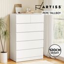 Artiss 6 Chest of Drawers Dresser Tallboy Storage Cabinet Bedroom White PEPE