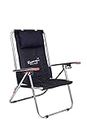 Cauvery's Portable Steel Lounge Chair, Black