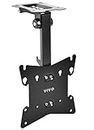 VIVO Black Manual Flip Down 20 to 37 Inch TV Mount, Folding Pitched Roof Ceiling Mounting for Flat TV's and Monitors (Mount-M-Fd37B)