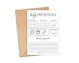 Baby Predictions Card - Advice & Wishes For Parents To Be - Minimalist Baby Predictions And Advice - Baby Shower Games Card Gift For Mom Sister Daughter - Baby Game Card - Greeting Card