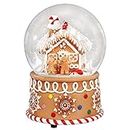 Gisela Graham Gingerbread House Man Musical Christmas Snow Globe Dome Regalo