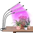 Protomont TECHNOLOGIES Led Grow Light, Indoor Plant Lights Uv Plant Light Full Spectrum Small Grow Lamp 3/9/12H Auto On/Off Timer And Dimmable Levels For House Garden Hydroponics Succulent, Red
