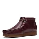 Clarks Men's Shacre Boot Ankle, Burgundy Leather, 10