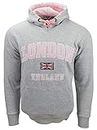 Sudadera Unisex London England Hoodie Hooded Gris Baby Pink New 2020, Unisex Adulto, Color Gris, Tama�o 50 cm