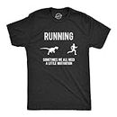 Mens Running Motivation Raptor Chase T Shirt Funny Dinosaur Tee Nerdy Graphic Crazy Dog Men's Novelty T-Shirts with Dinosaur Sayings for Exercise Soft Comfortable Funny T Shirts Heather Black XXL
