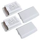 4X Battery Pack Cover Shell Case for Xbox 360 Wireless Controller (White)