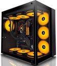 AMANSON PC CASE ATX Mid Tower Case Tempered Glass Gaming Computer Case Without