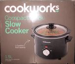 Cookworks Kompakt Schongarer - 1,5L - Antihaftbeschichtung Küchengerät schwarz