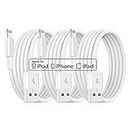 3Pack 1M iPhone Ladekabel Original, [Apple MFi Certified] Lightning to USB Kabel, Schnellladung 3ft Apple Ladekabel für Apple iPhone 13 Pro/12/11/XS/XS Max/XR/X/8/8 Plus/7/7Plus/ 6s/6/6Plus/5S/5, iPad