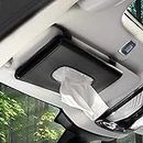 SARTE Sun Visor Tissue Box Car Napkin Holder Paper Towels & Wipes Case Auto Interior Decoration Accessories Compatible with All Cars (Black)