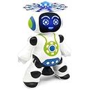 TOIGEN Dancing Robot with Music, Robot for Kids with 3D Flashing Lights, 360 Degree Rotation Toy Robot for Kids -Plastic,Multi Color,Pack of 1