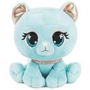 P.Lushes Designer Fashion Pets Audrey Park Panther Premium Cat Stuffed Animal Soft Plush with Glitter Sparkle, Blue, 6”