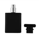 LODDEYEE 30ml Refillable Empty Perfume Bottle, Black Portable Square Perfume Sprayer, Travel Clear Glass Bottle for Travel, Going Out, Perfume, Cologne, Women and Men, 64432