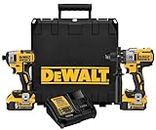 DEWALT 20V MAX Hammer Drill and Impact Driver, Cordless Power Tool Combo Kit with 2 Batteries and Charger (DCK299P2)