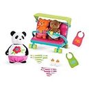 Li’l Woodzeez – 13Pcs Baby Sitter Playset – Miniature Dollhouse Furniture & Accessories – 3 Doll Figures Included – Pretend Play Toy – Gift for Kids 3+