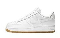 Nike Men's Air Force 1 Low '07 Shoe, White/White-gum Light Brown, 13