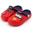 SVAAR Wow Clog Shoes for Boys & Girls || Indoor & Outdoor Sandals Clogs for Kids Red-Navy