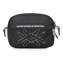 United Colors Of Benetton Kyson Unisex Polyester Crossbody Bags & Cases - Black