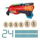ZURU X-SHOT 4867 Dino Attack Claw Hunter Foam Blaster, 24 Darts, 6 Half Egg Targets
