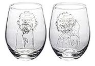 Beauty and The Beast 00864 Stemless Wine Glasses, Multicolored