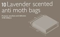 Anti Moth Lavender Bags Pack Of 10 Scented Reusable Clothes Storage Dust Protect