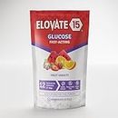 Elovate 15 Glucose Powder Doypacks 12 Count - Alternative to Traditional Tablets - Fast Acting with Fruit Variety