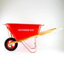 Seymour Fully Functional Metal Frame Poly Bed Wheelbarrow for Children Red