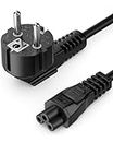 FEDUS European Laptop Computer Power Cord (C5 to SCHUKO(Europe) CEE 7/7) Replacement AC Power Cord, Europlug Mickey Mouse Power Cord. AC Power Cable Suitable for HDTV, TVs, Printers, Monitor